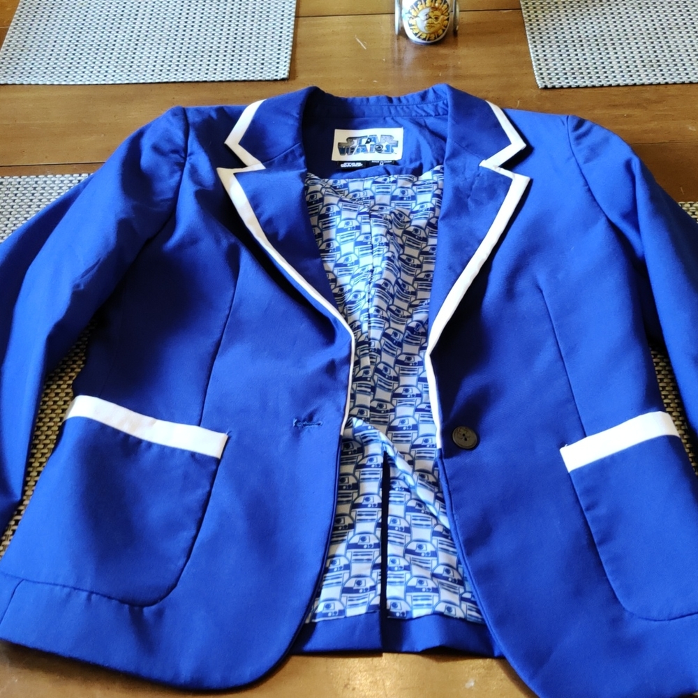 Blue R2D2 women's business jacket size Medium
